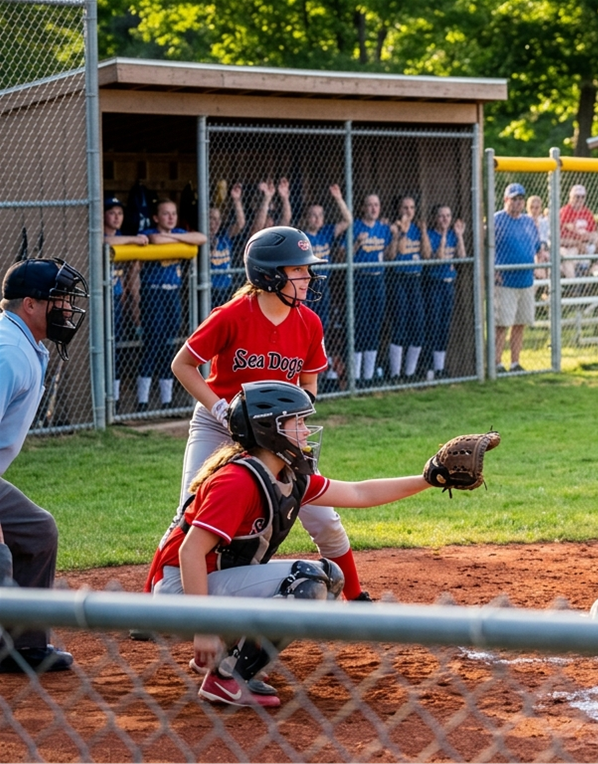 softball button
